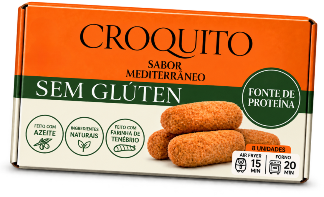 Caixa Croquito: croquetes sem glúten, fonte de proteína