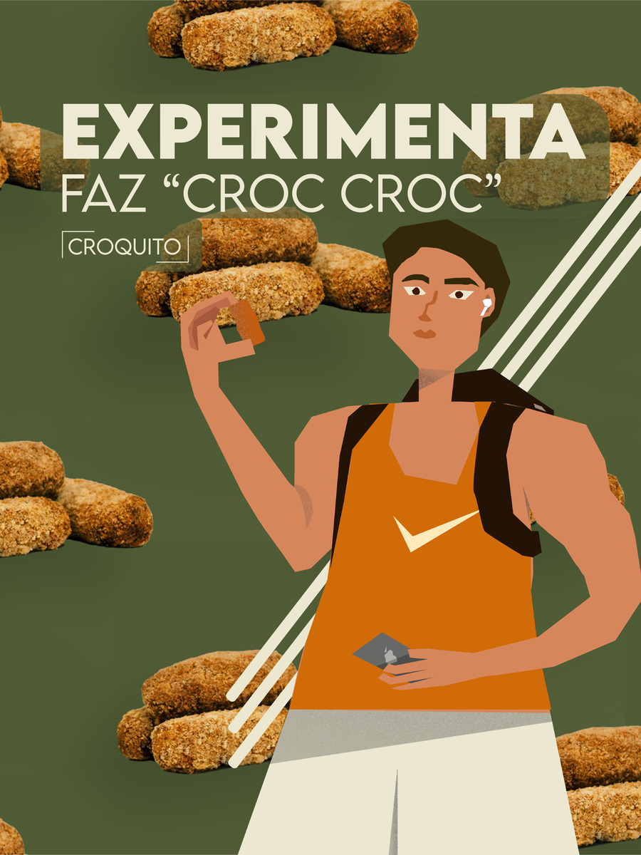 Cartaz "Experimenta, faz croc croc"