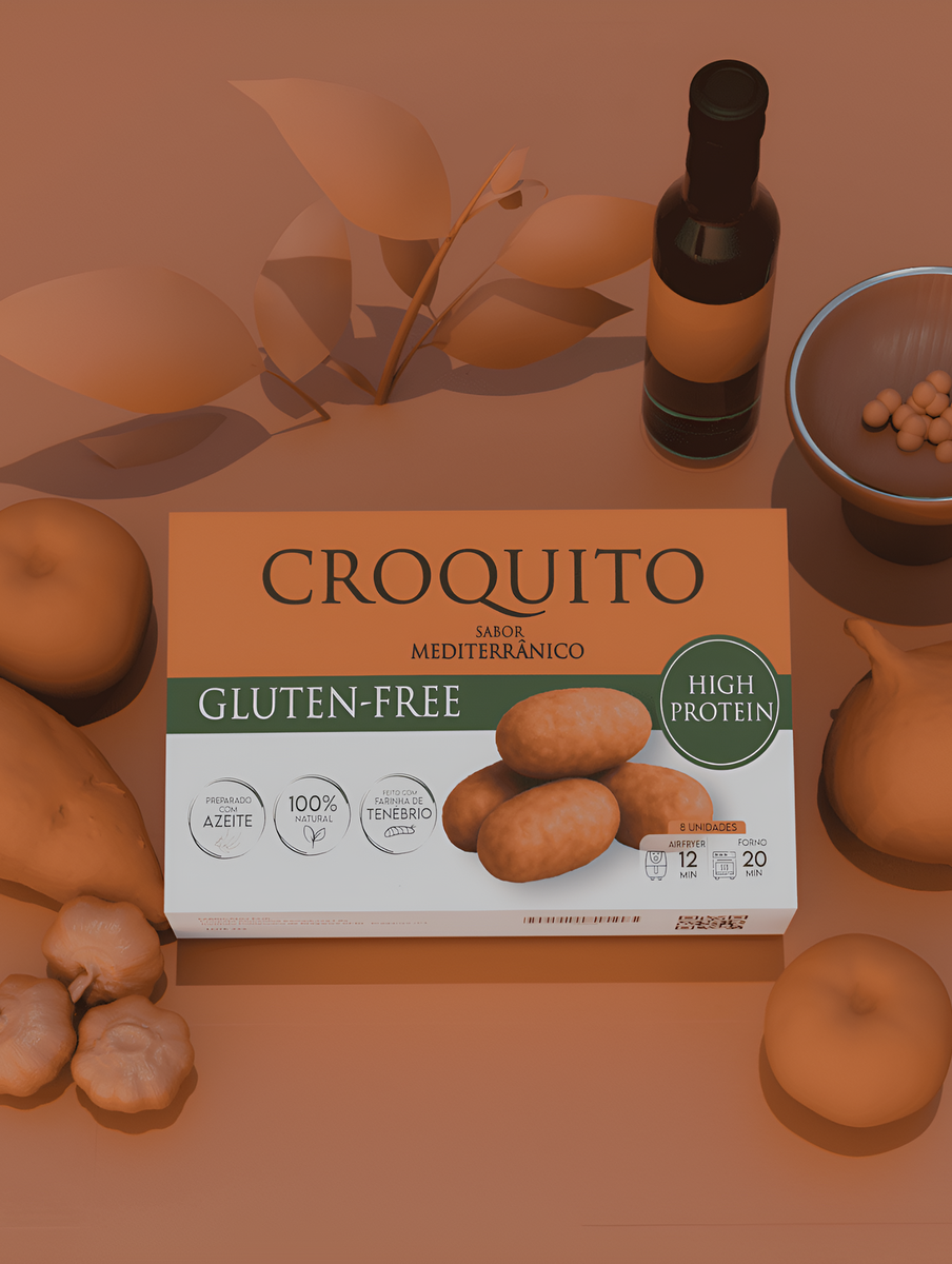 Caixa de croquetes Croquito sem glúten, alto teor de proteína